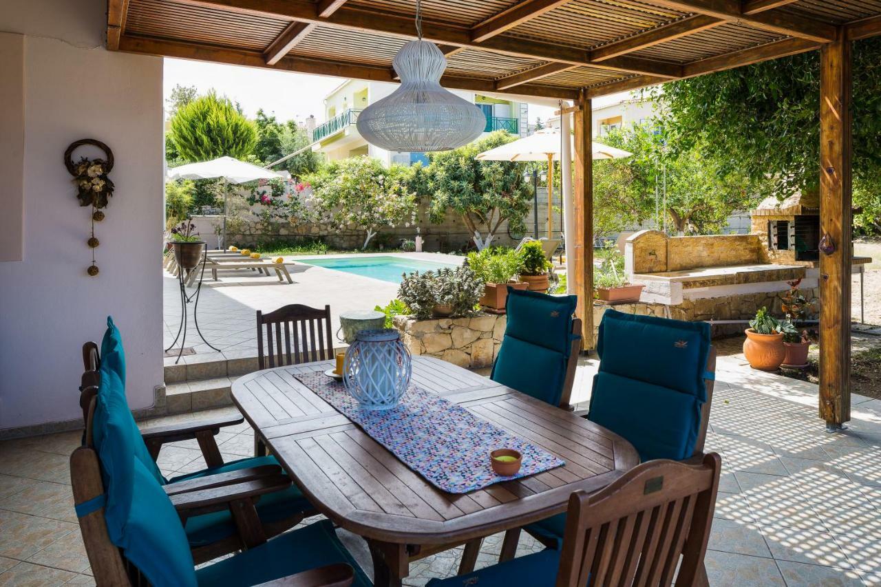 Carpe Diem-Luxury Villa With Private Pool Agia Paraskevi  ภายนอก รูปภาพ
